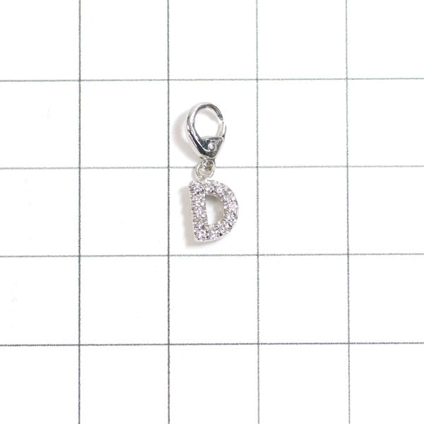 Ponte Vecchio K18WG Diamond Pendant and Charm 0.07ct Initial D 