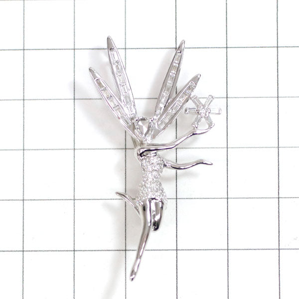 K18WG/K14WG Diamond Pendant/Brooch 1.00ct Fairy Motif 