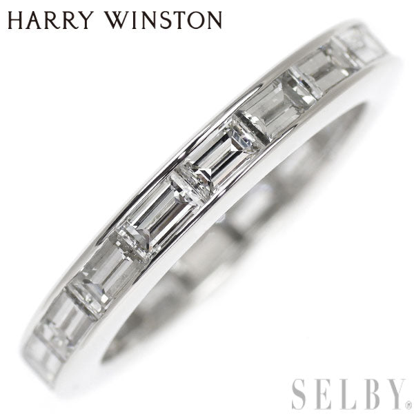 Harry Winston Pt950 Diamond Ring Baguette Channel Set Full Eternity 