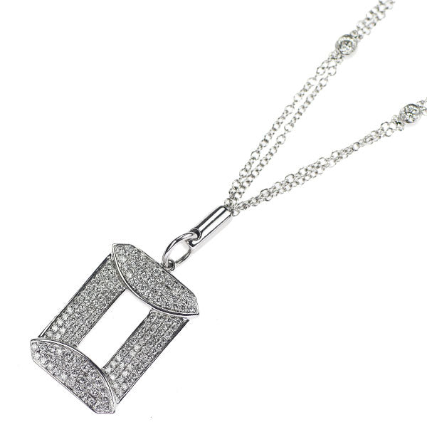 K18WG ダイヤモンド ペンダントネックレス 1.00ct マイクロセッティング – セルビーオンラインストア