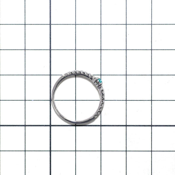 Pt900 パライバトルマリン ダイヤモンド リング 0.083ct D0.28ct