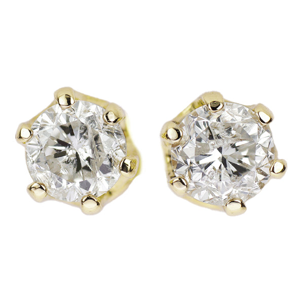 K18YG diamond earrings 0.40ct 