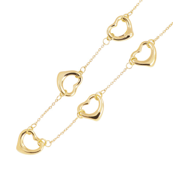 Tiffany K18YG necklace open heart 