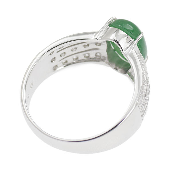K18WG jade diamond ring 3.082ct 