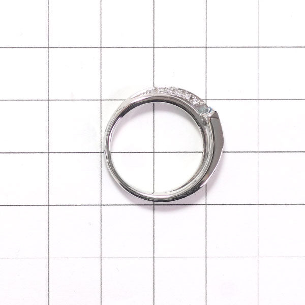 Pt900 アイスブルーダイヤモンド リング 0.263ct D0.06ct