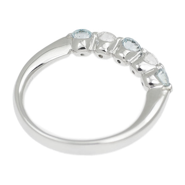 Pt900 Ice Blue Diamond Ring 0.30ct D0.20ct 