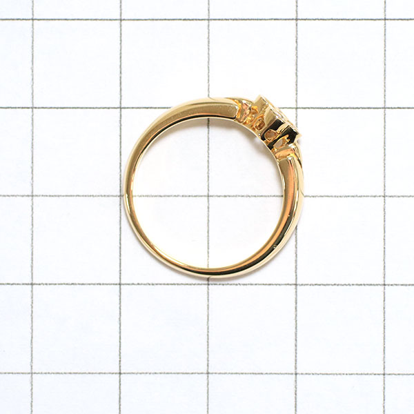 MIKIMOTO K18YG Diamond Ring 0.08ct Flower 