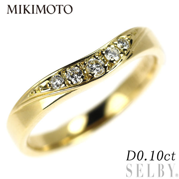 ミキモト K18YG ダイヤモンド リング 0.10ct
