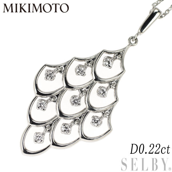 ミキモト Pt900 ダイヤモンド ペンダントネックレス 0.22ct