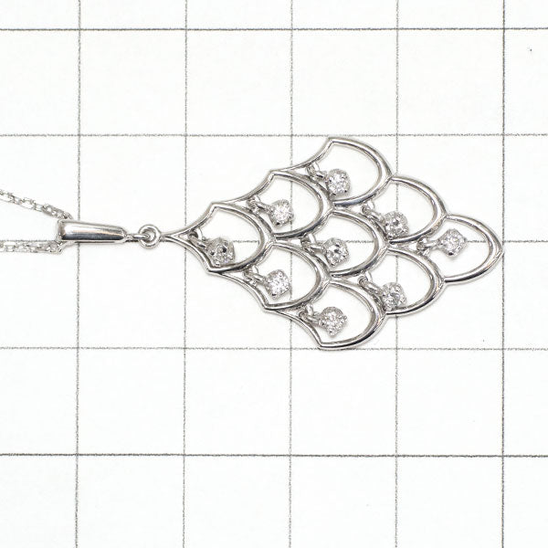 MIKIMOTO Pt900 Diamond Pendant Necklace 0.22ct 