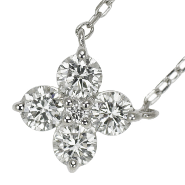 Vendome Aoyama Pt950/Pt850 Diamond Pendant Necklace 0.28ct Flower 