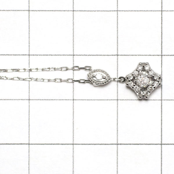 wish upon a star Pt diamond pendant necklace 0.106ct D0.09ct 