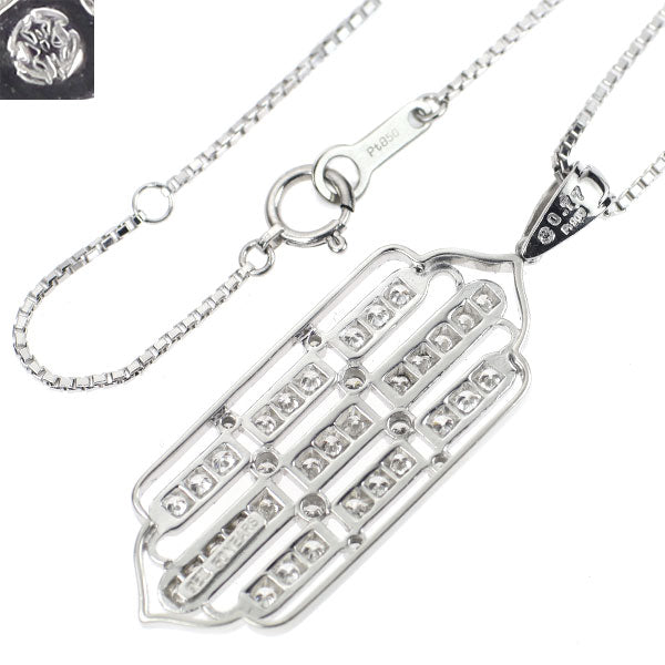 Monnickendam Pt900/Pt850 Diamond Pendant Necklace 0.77ct 