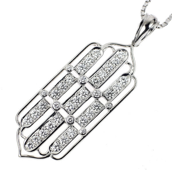Monnickendam Pt900/Pt850 Diamond Pendant Necklace 0.77ct 