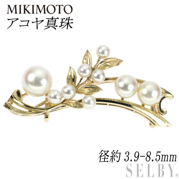 MIKIMOTO K14YG Akoya pearl obidome, diameter approx. 3.9-8.5mm 