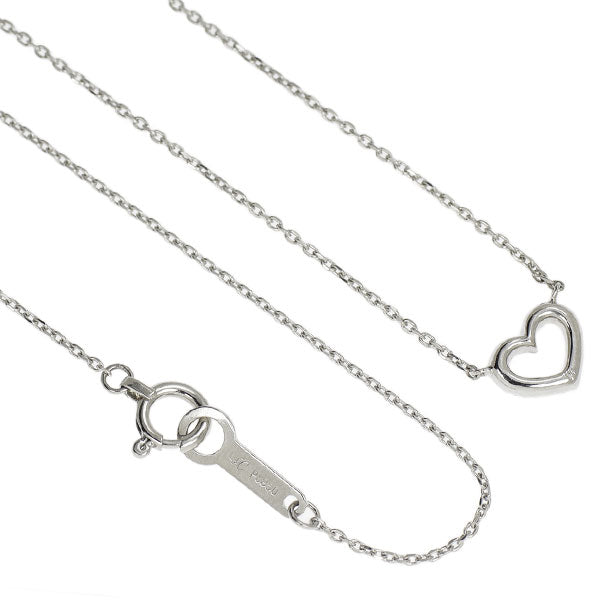 4℃ Pt850 Diamond Pendant Necklace Heart 