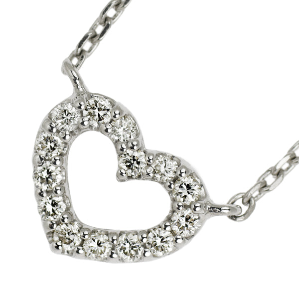 4℃ Pt850 Diamond Pendant Necklace Heart 