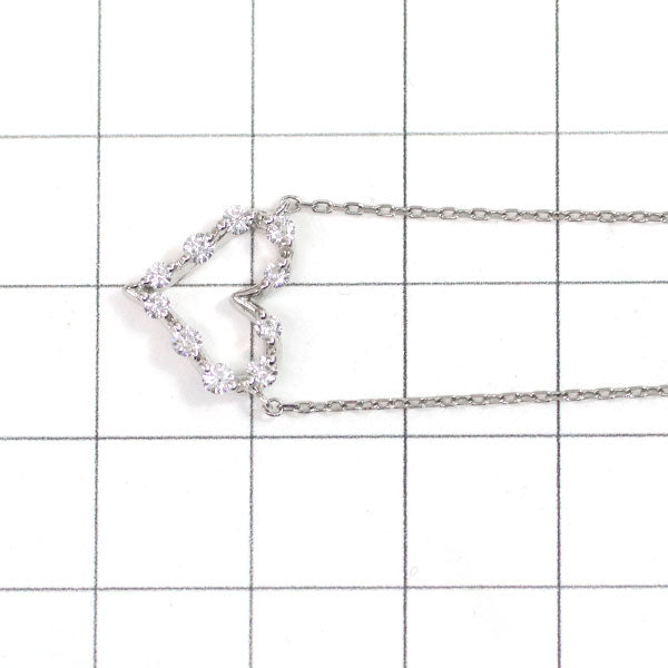 Star Jewelry Pt950 Diamond Necklace 0.23ct Heart 