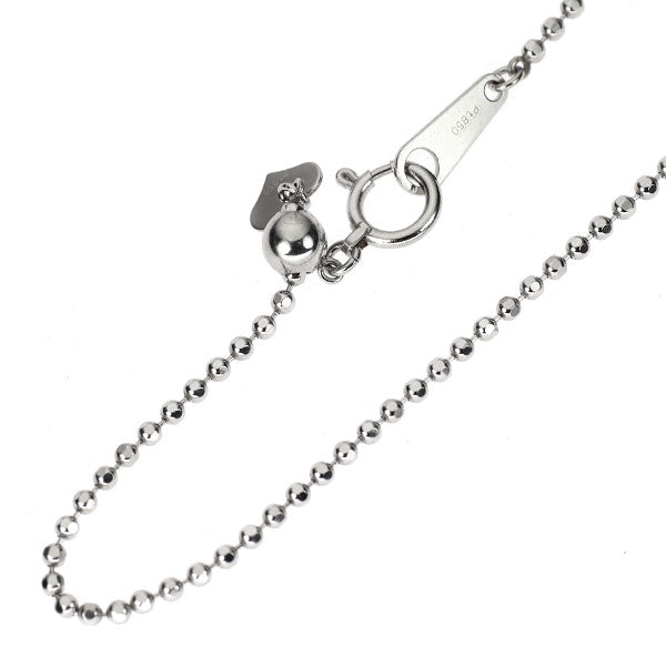 Pt850 Chain Necklace Cut Ball 