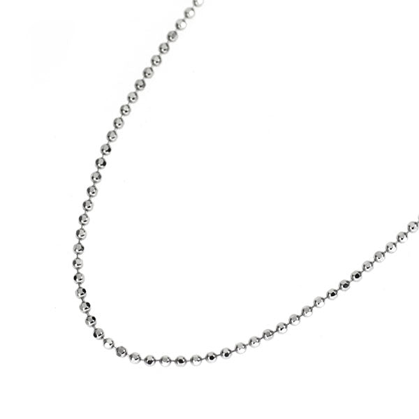 Pt850 Chain Necklace Cut Ball 