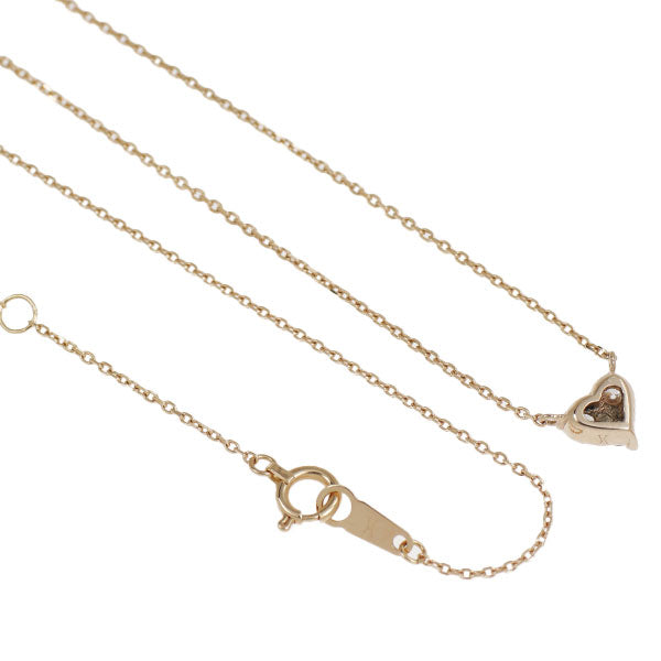 Vendome Aoyama K18PG Diamond Necklace 0.22ct Heart 