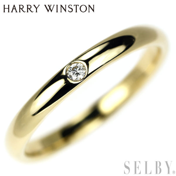 Harry Winston K18YG Diamond Ring 