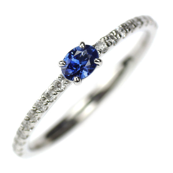 Pt900 Sapphire Ring 0.17ct D0.14ct 