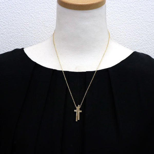 Gucci K18YG Pendant Necklace Separate Cross 