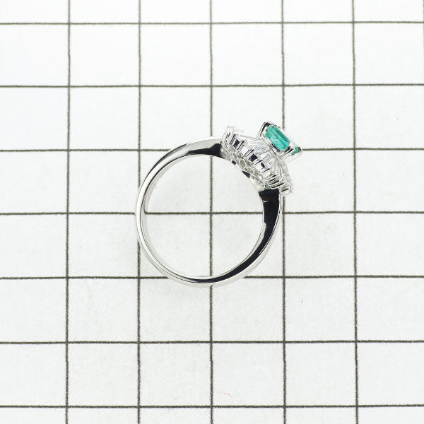 Pt900 エメラルド ダイヤモンド リング 0.68ct D0.92ct