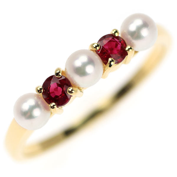 MIKIMOTO K18YG Baby Pearl Ruby Ring Diameter approx. 3.3mm 