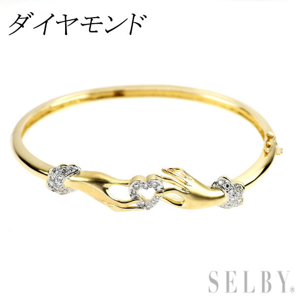 K18YG/WG Diamond Bangle 