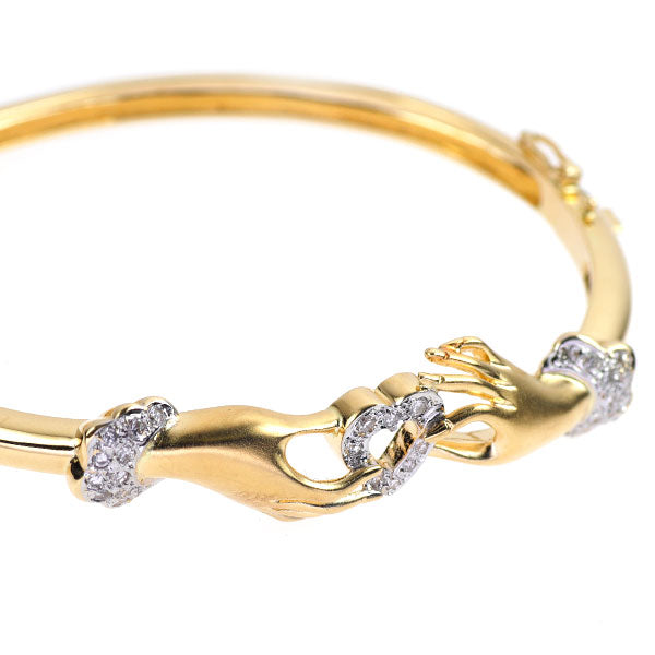 K18YG/WG Diamond Bangle 