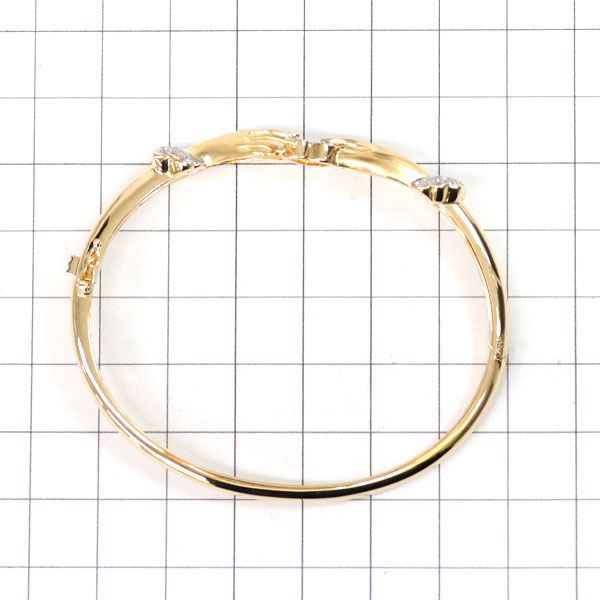 K18YG/WG Diamond Bangle 