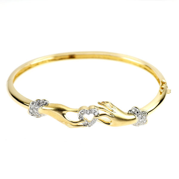 K18YG/WG Diamond Bangle 