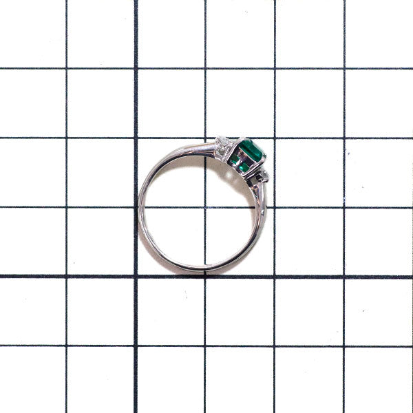 Pt900 エメラルド ダイヤモンド リング 0.488ct D0.097ct