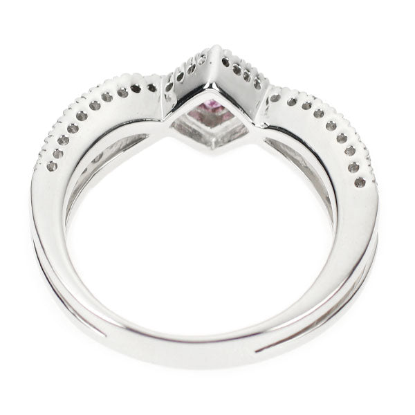 K18WG Pink Sapphire Diamond Ring 0.30 D0.19ct 