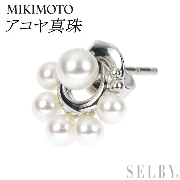 MIKIMOTO K18WG Akoya pearl jacket earrings, single, one ear only 