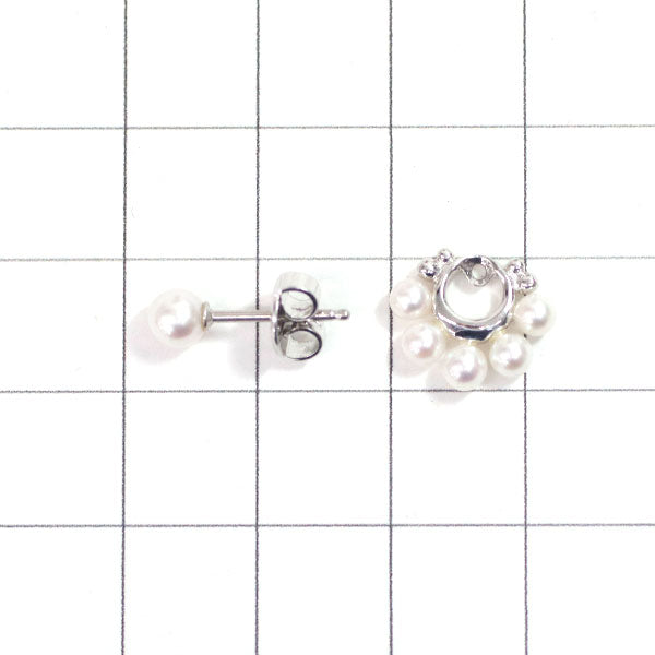 MIKIMOTO K18WG Akoya pearl jacket earrings, single, one ear only 