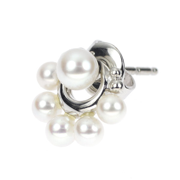 MIKIMOTO K18WG Akoya pearl jacket earrings, single, one ear only 