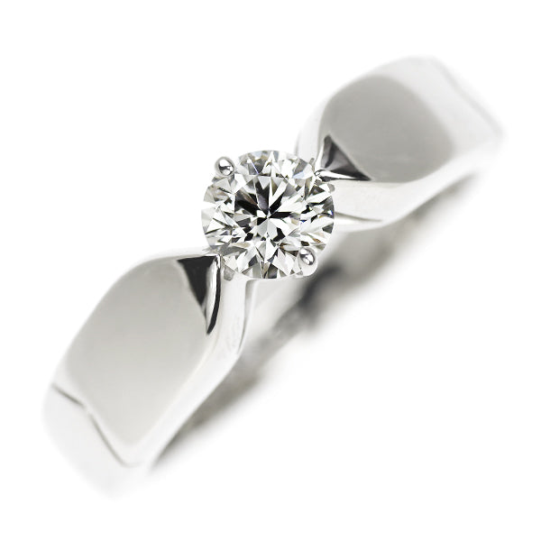 Chaumet Pt950 Diamond Ring 0.28ct D VS1 VG Plume 