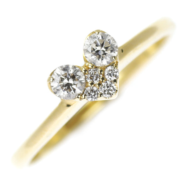 Ponte Vecchio K18YG Diamond Pinky Ring D0.14ct Heart 