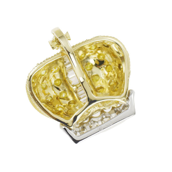 Masumi Kasahara K18YG/WG Treated Yellow Diamond / Diamond Pendant Top Crown 