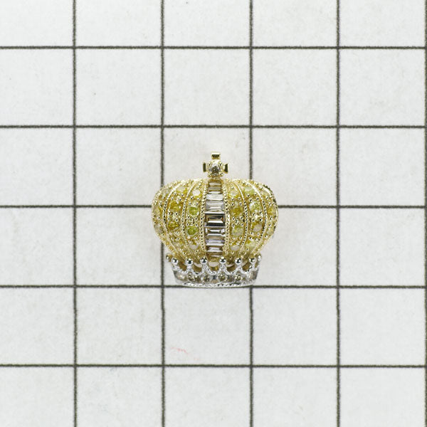 Masumi Kasahara K18YG/WG Treated Yellow Diamond / Diamond Pendant Top Crown 