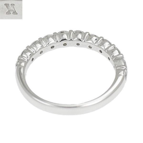 Vendome Aoyama Pt950 Diamond Ring 0.70ct Half Eternity 