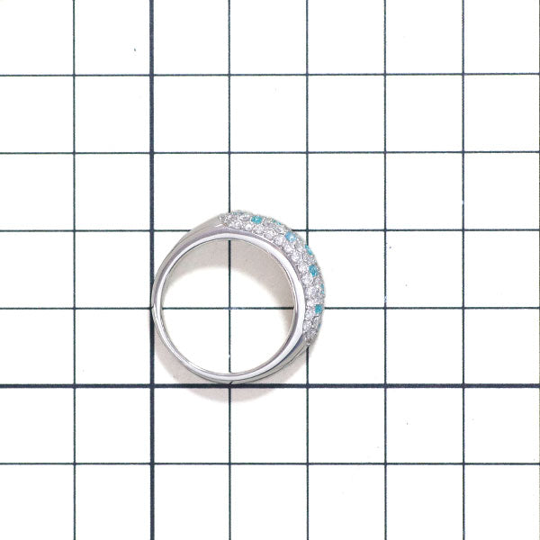 希少 Pt900 パライバ トルマリン ダイヤモンド リング 0.24ct D0.88ct