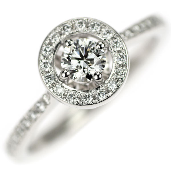 Forevermark Pt900 Diamond Ring 0.23ct D0.16ct Center of My Universe 