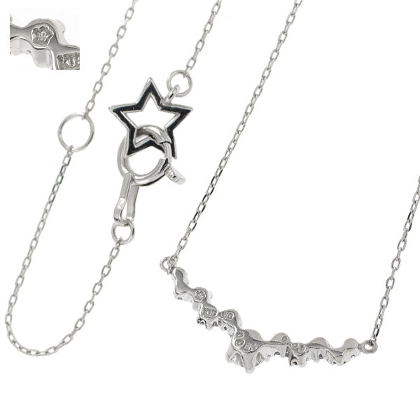 wish upon a star K18WG ダイヤモンド ペンダントネックレス 0.089ct D0.08ct