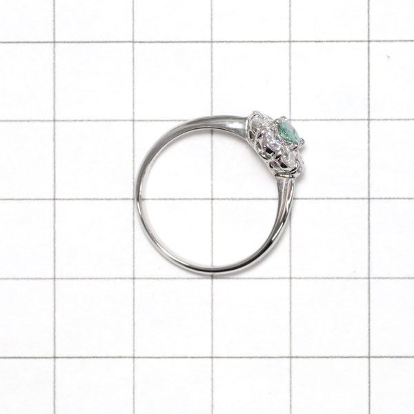 Rare Pt900 Alexandrite Diamond Ring 0.27ct D0.62ct 