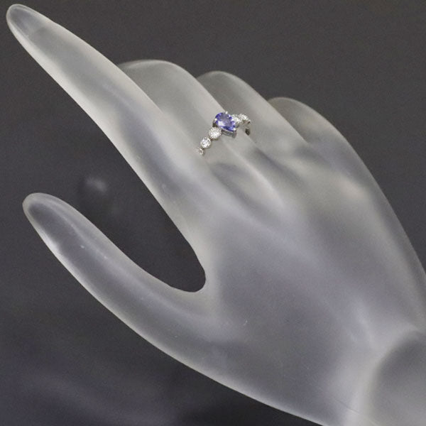 K18WG Tanzanite Diamond Ring 0.40ct D0.15ct 