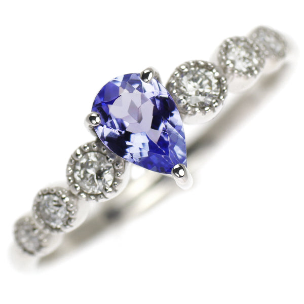 K18WG Tanzanite Diamond Ring 0.40ct D0.15ct 